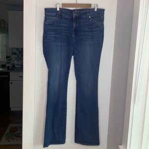 Kut from the Kloth blue denim jeans boot cut 18W cotton blend